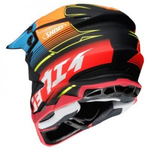 shoei vfx evo zinger motocross helmet rear view